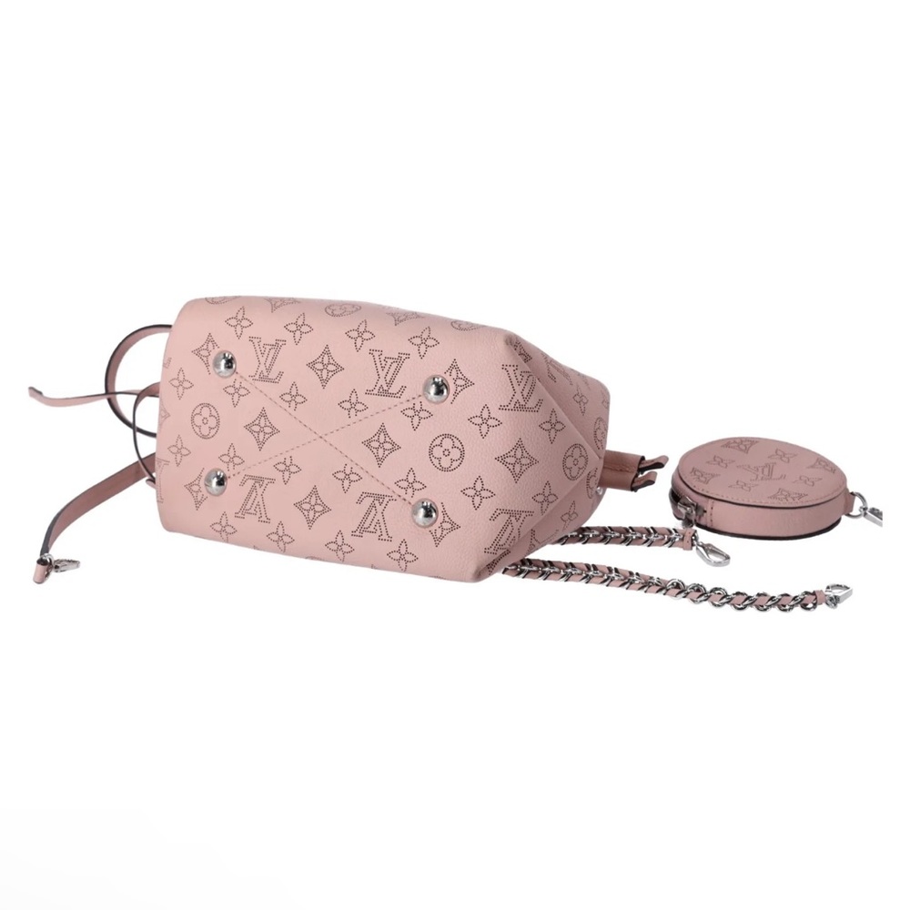 Louis Vuitton Bella Mahina Calf Leather Magnolia Pink Bucket Shoulder Bag M57068 - Picture 11 of 15